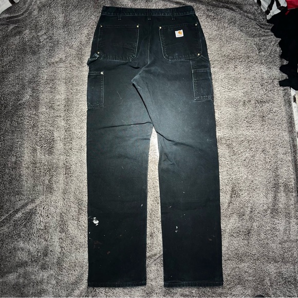 VTG Carhartt black double knees made in USA - Picture 2 of 3
